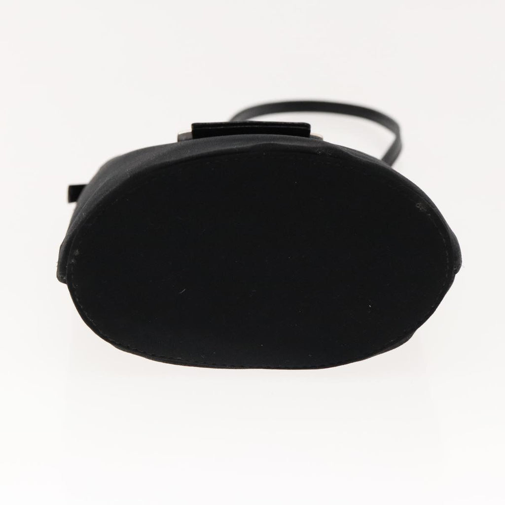 FENDI Mamma Baguette Shoulder Bag Nylon Leather Black Silver ep6018