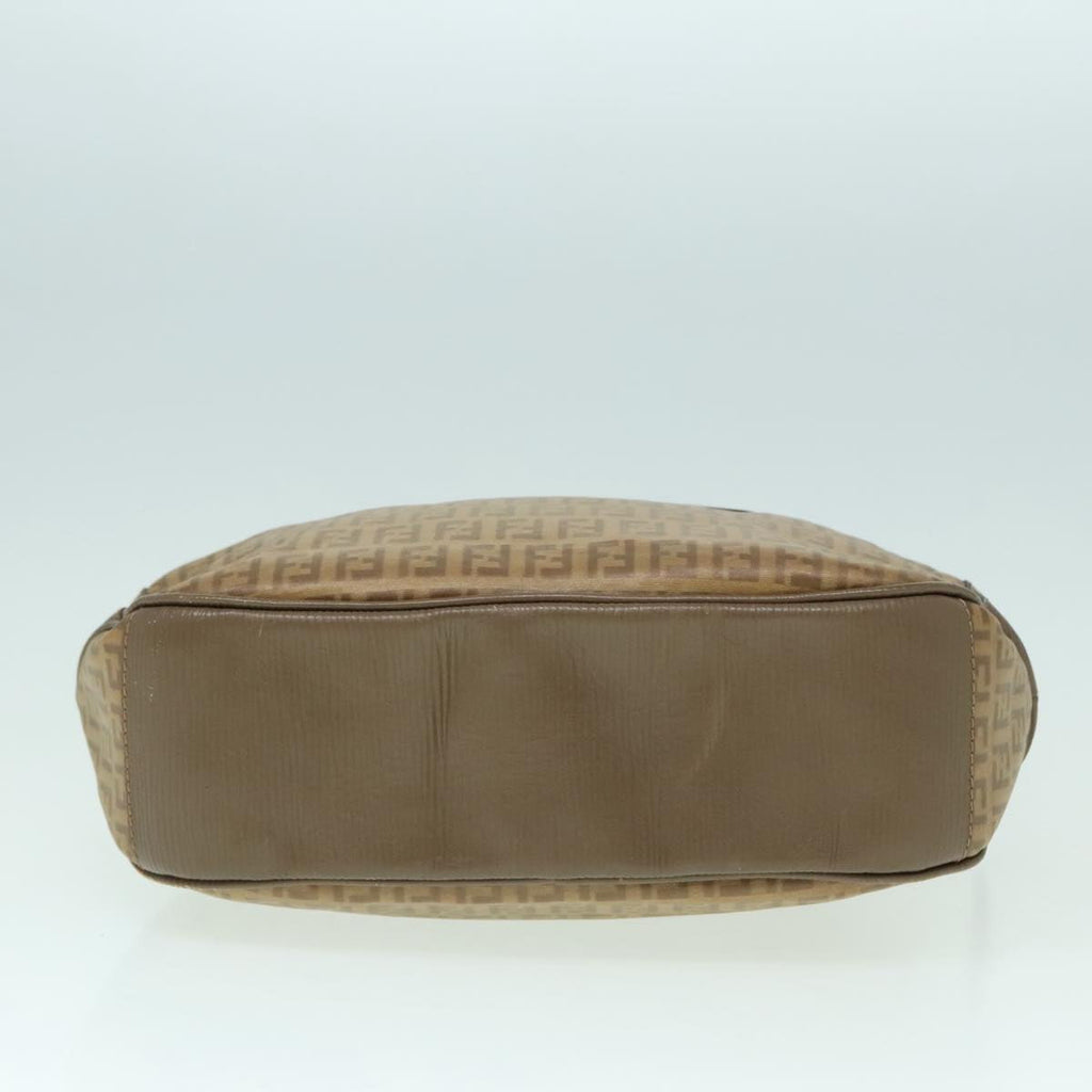 FENDI Zucchino Canvas Hand Bag Brown Gold ep6039