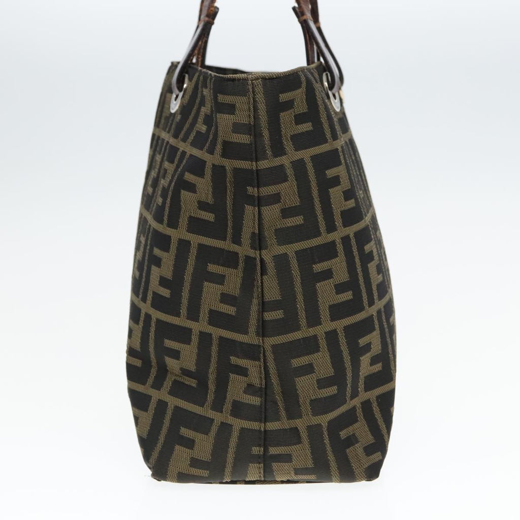 FENDI Zucca Canvas Tote Bag Brown Silver ep6043