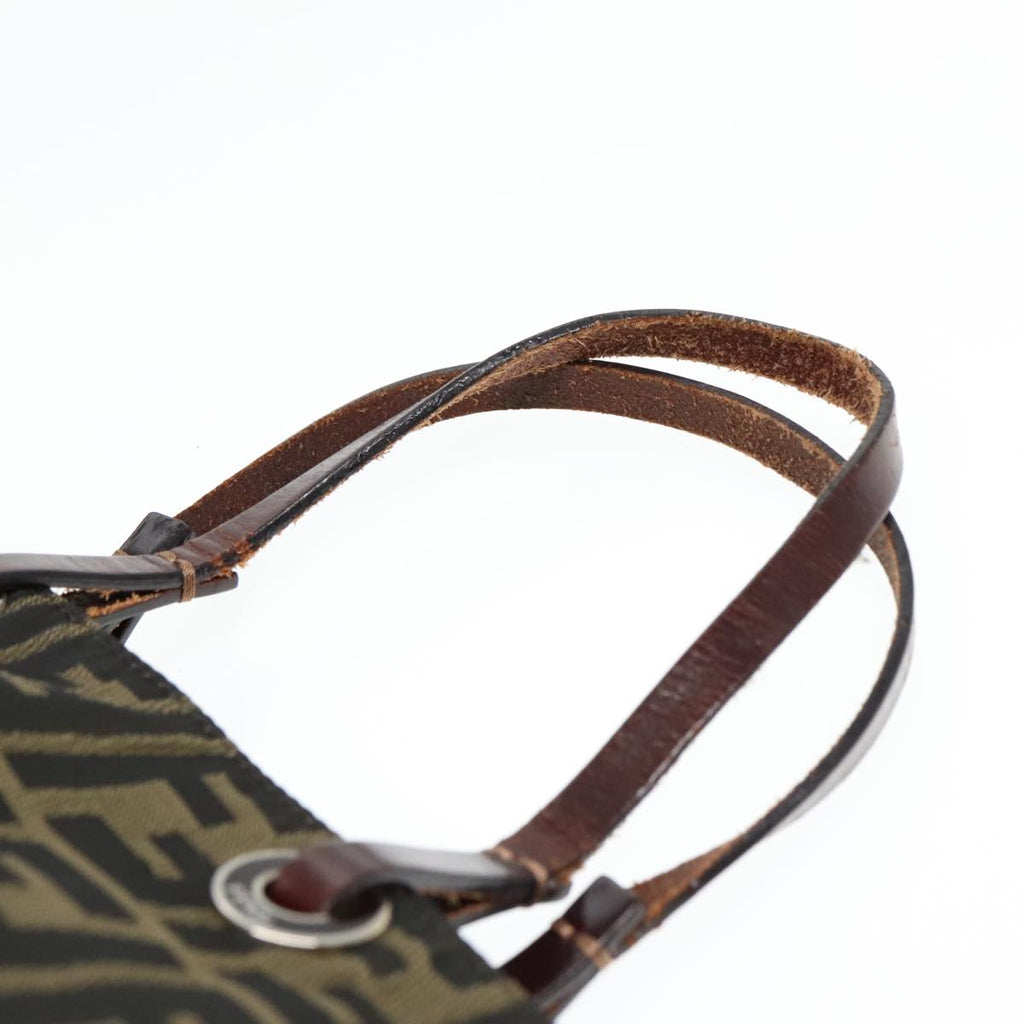 FENDI Zucca Canvas Tote Bag Brown Silver ep6043