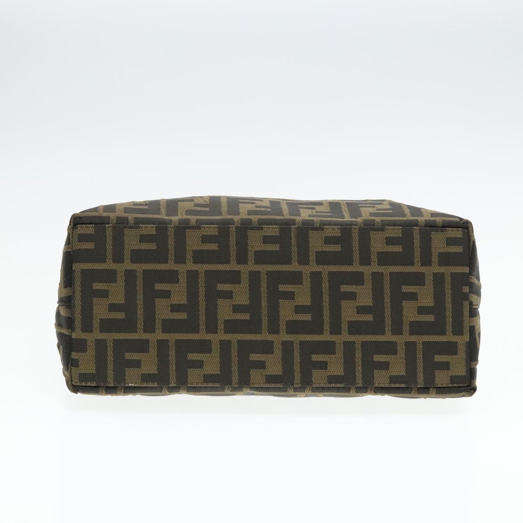 FENDI Zucca Canvas Tote Bag Brown Silver ep6043