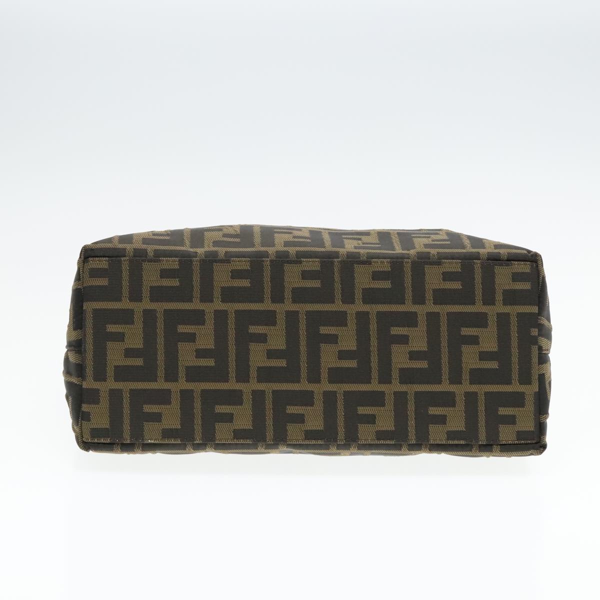 FENDI Zucca Canvas Tote Bag Brown Silver ep6043