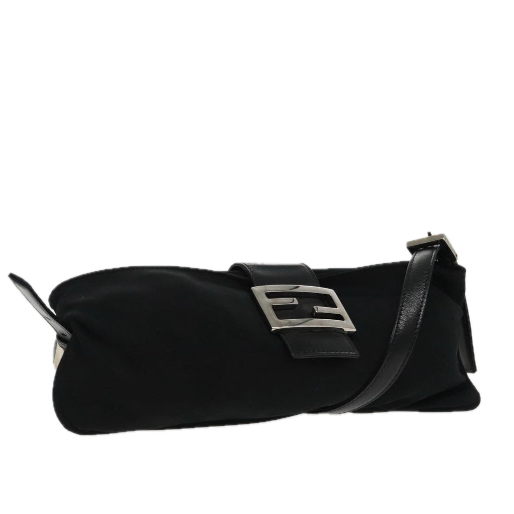 FENDI Shoulder Bag Nylon Black Silver ep6065