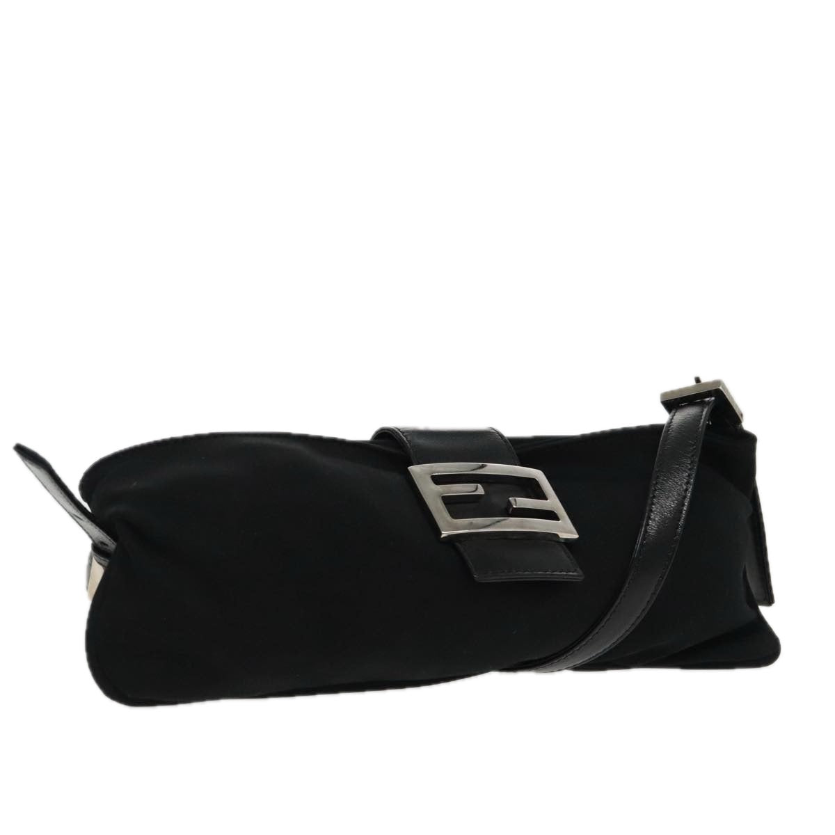 FENDI Shoulder Bag Nylon Black Silver ep6065
