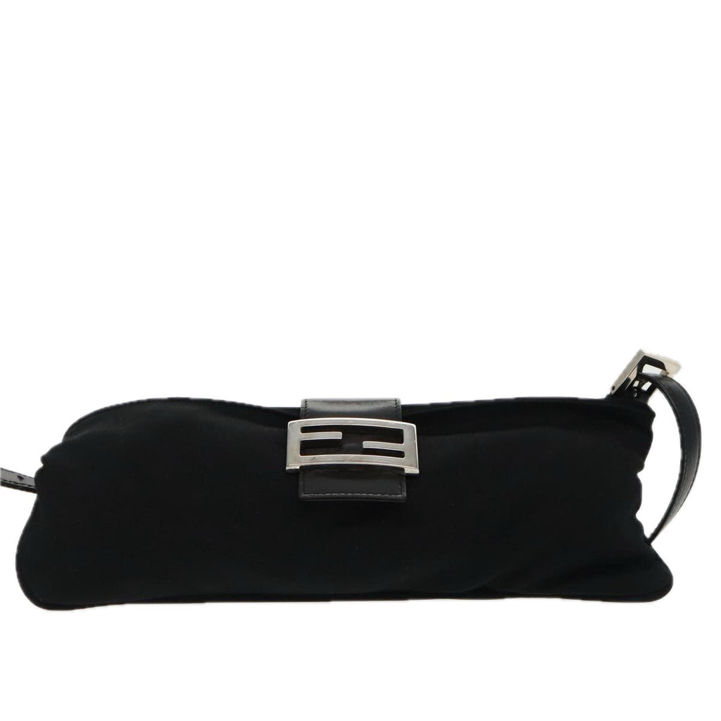 FENDI Shoulder Bag Nylon Black Silver ep6065