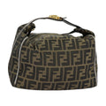 FENDI Zucca Canvas Hand Bag Black Brown Gold ep6166