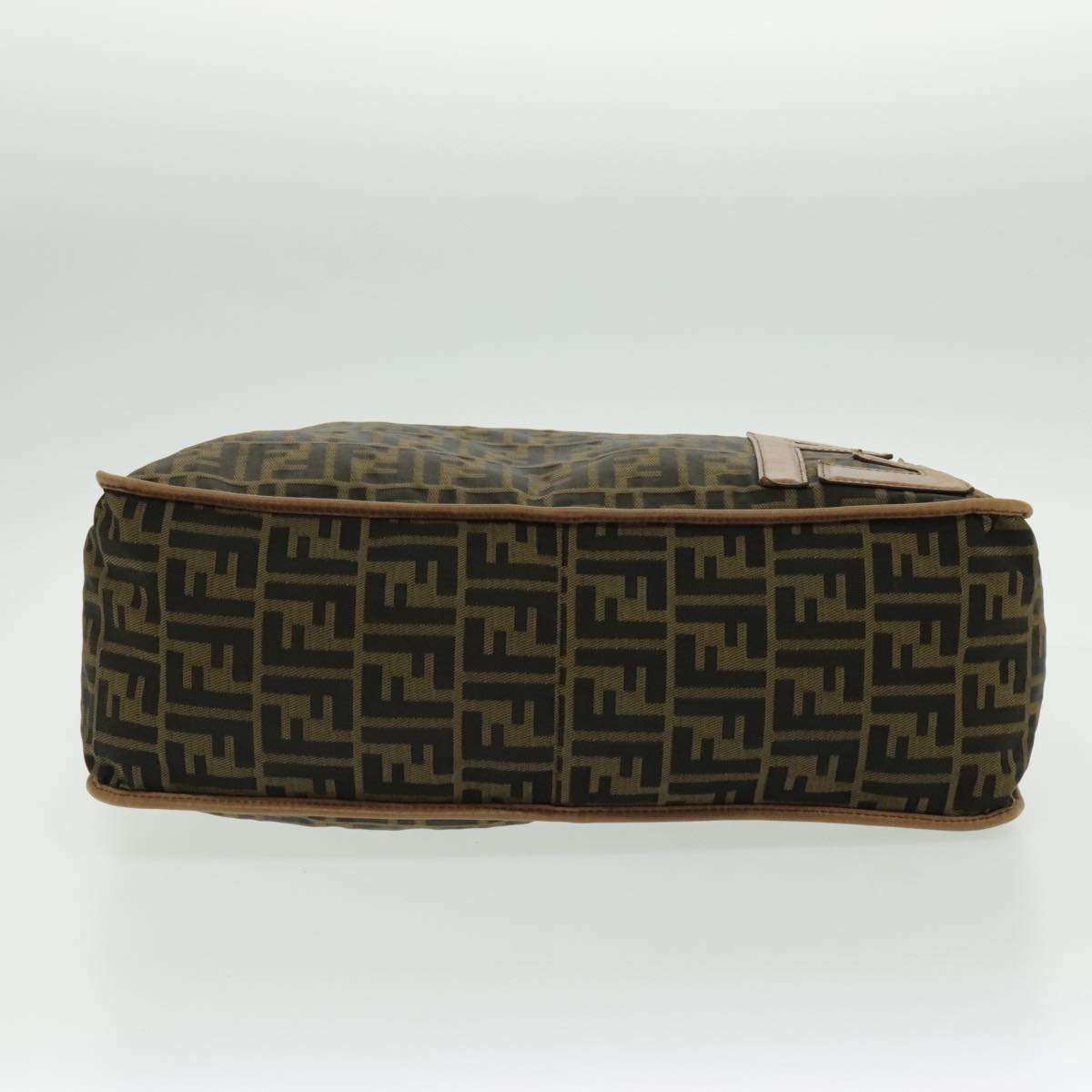 FENDI Zucca Canvas Shoulder Bag Black Brown ep6186