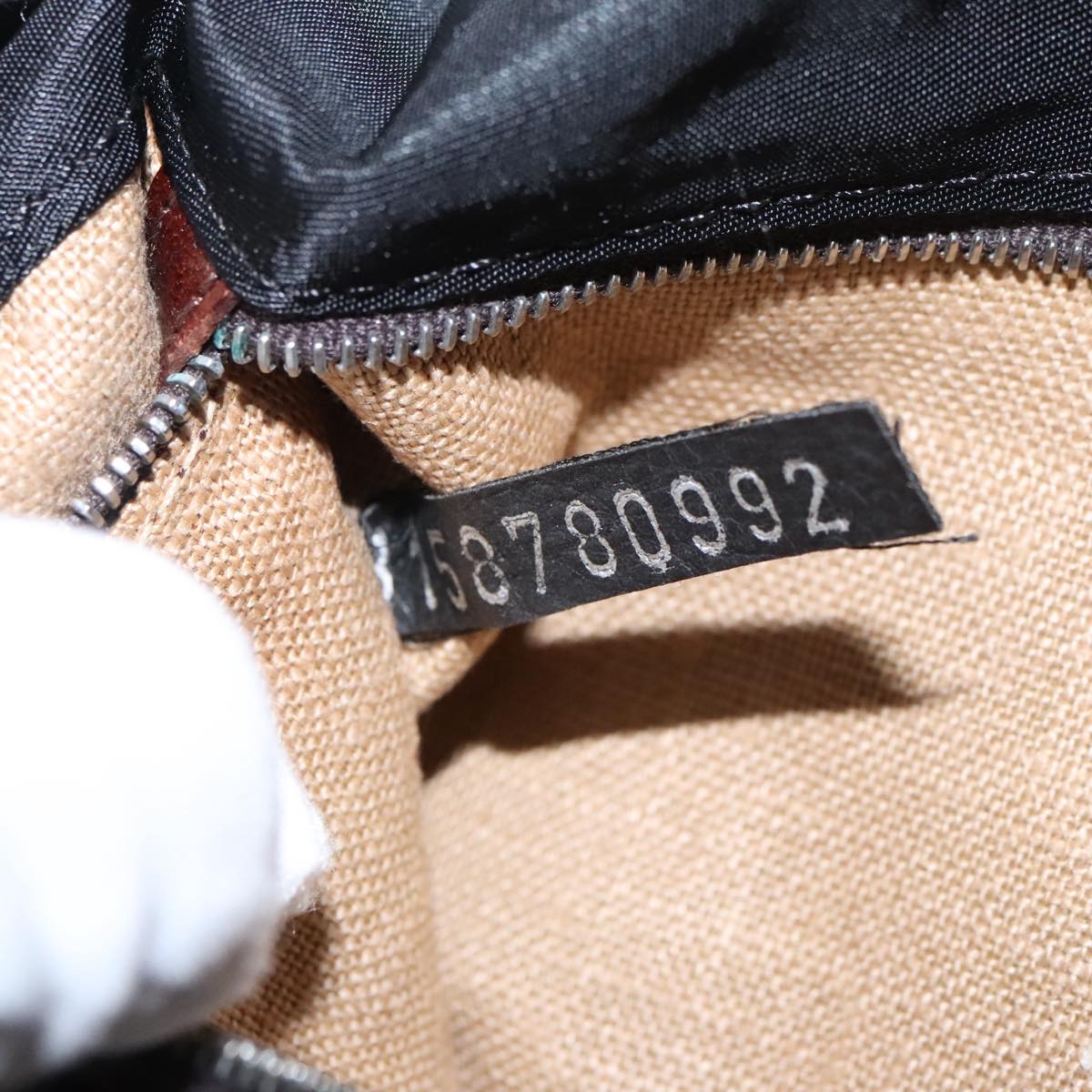 FENDI Hand Bag Nylon Black Silver ep6196