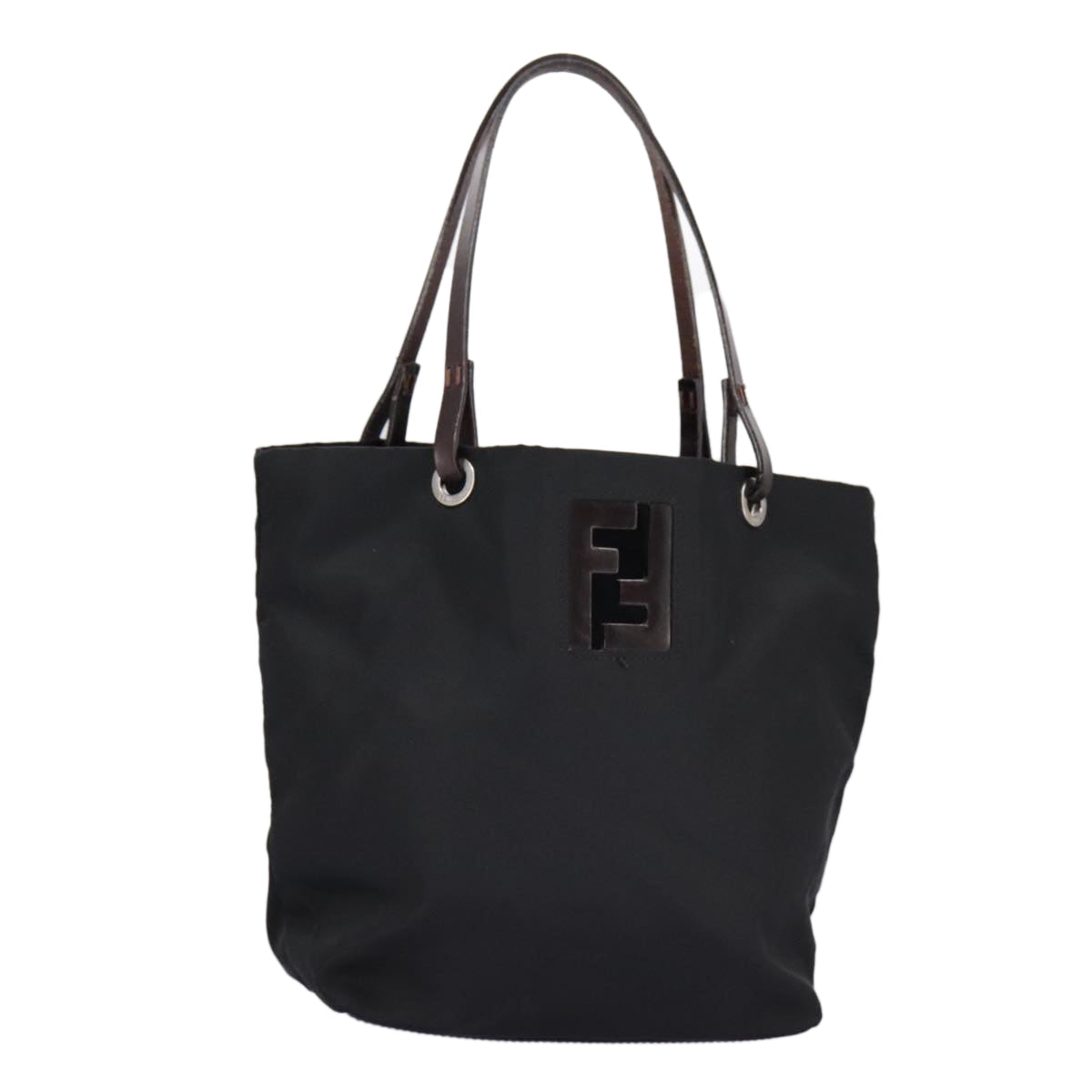 FENDI Hand Bag Nylon Black ep6199