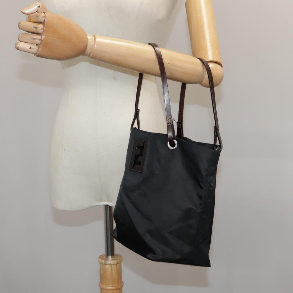 FENDI Hand Bag Nylon Black ep6199