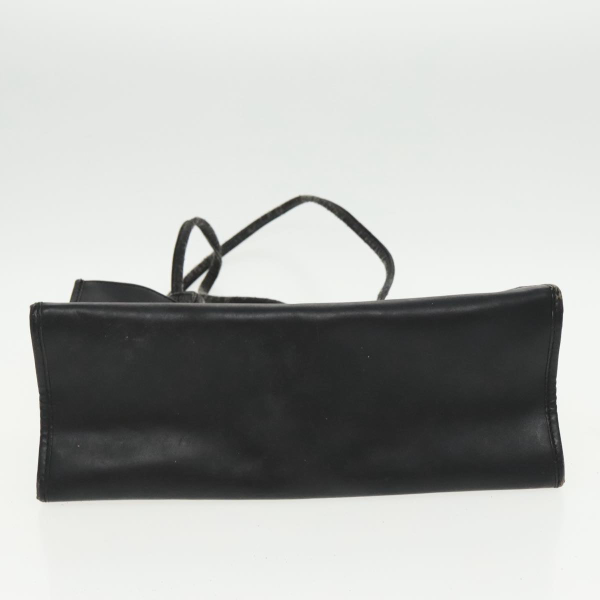 FENDI Mesh Tote Bag Leather Black ep6207