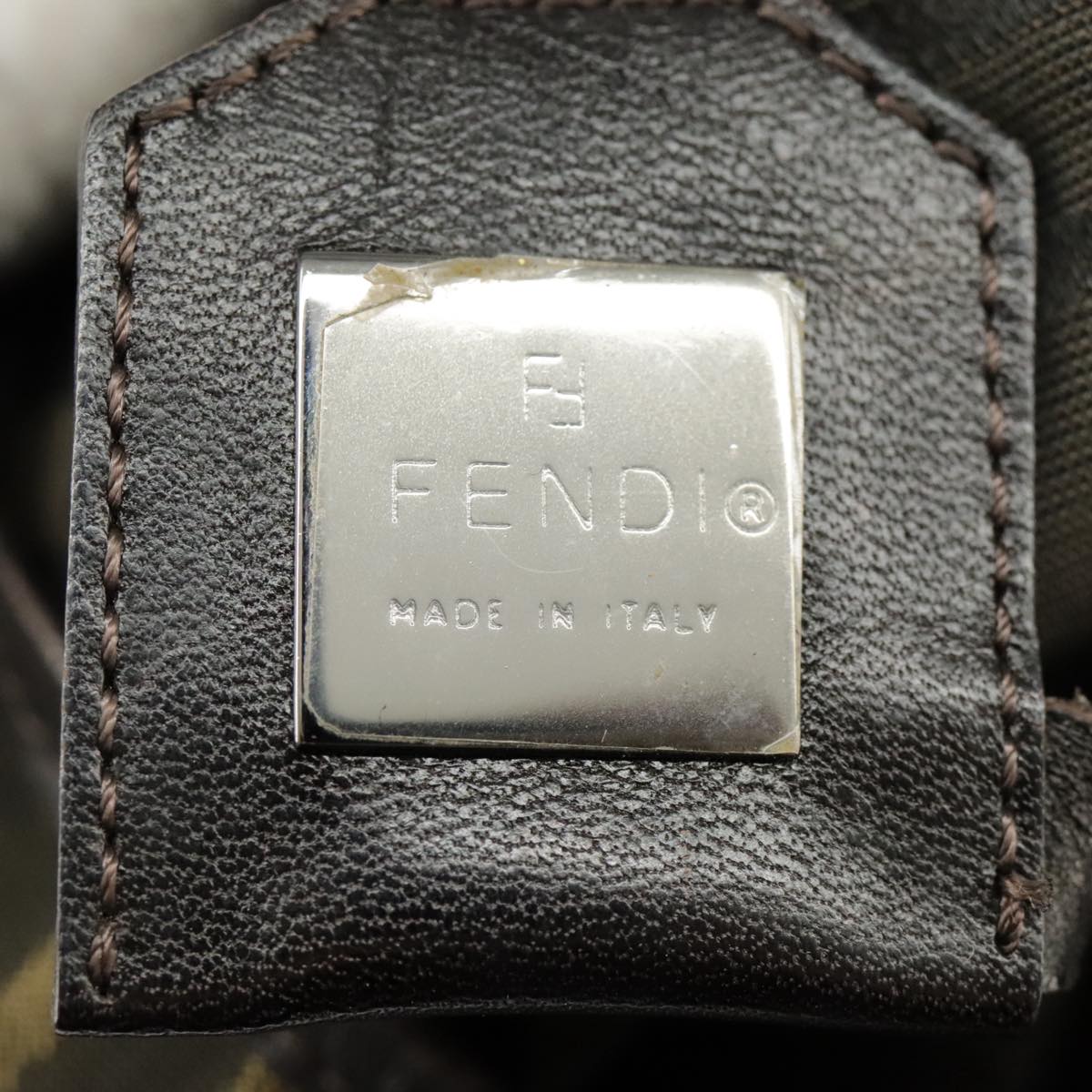 FENDI Zucca Canvas Tote Bag Brown Black ep6212