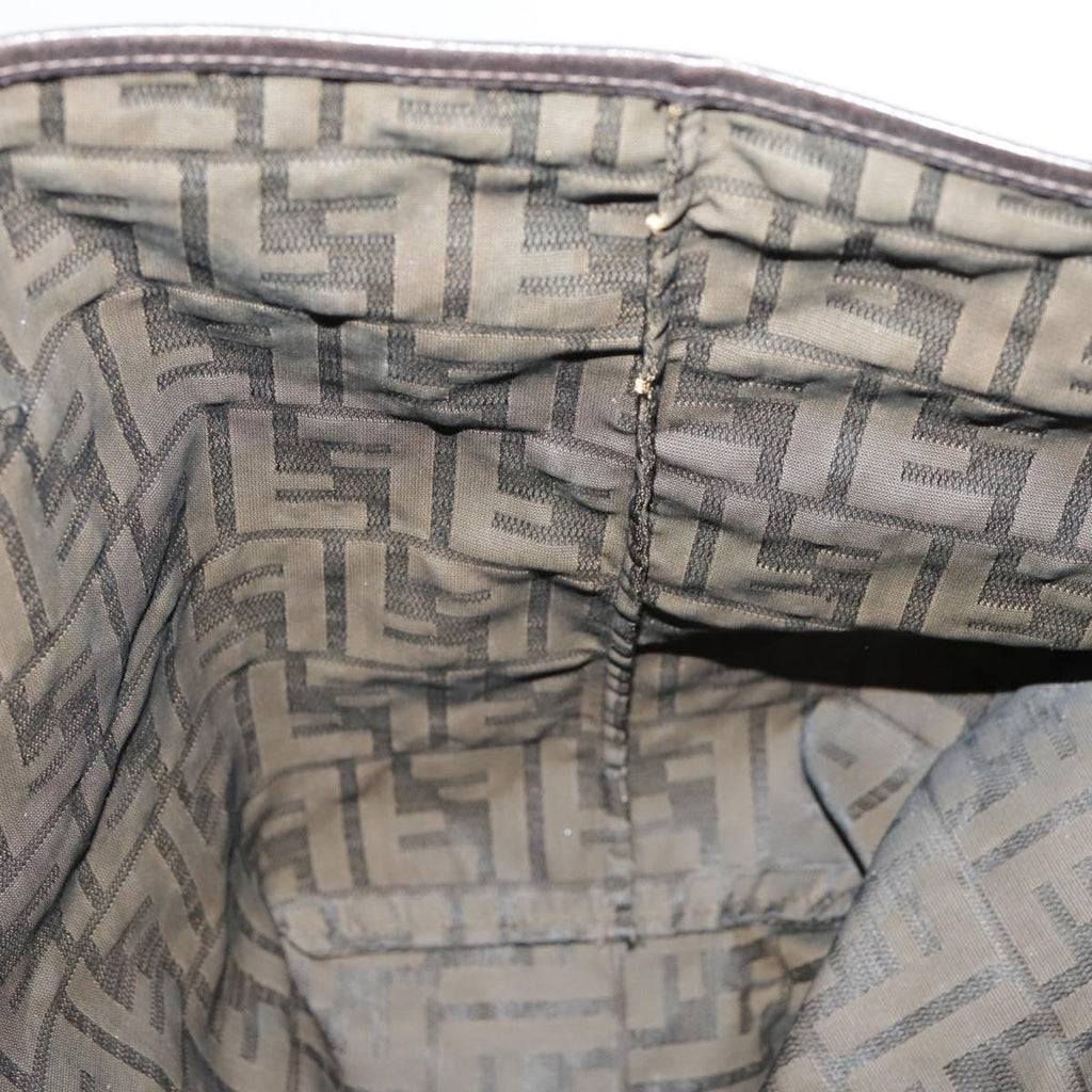 FENDI Zucca Canvas Tote Bag Brown Black ep6212