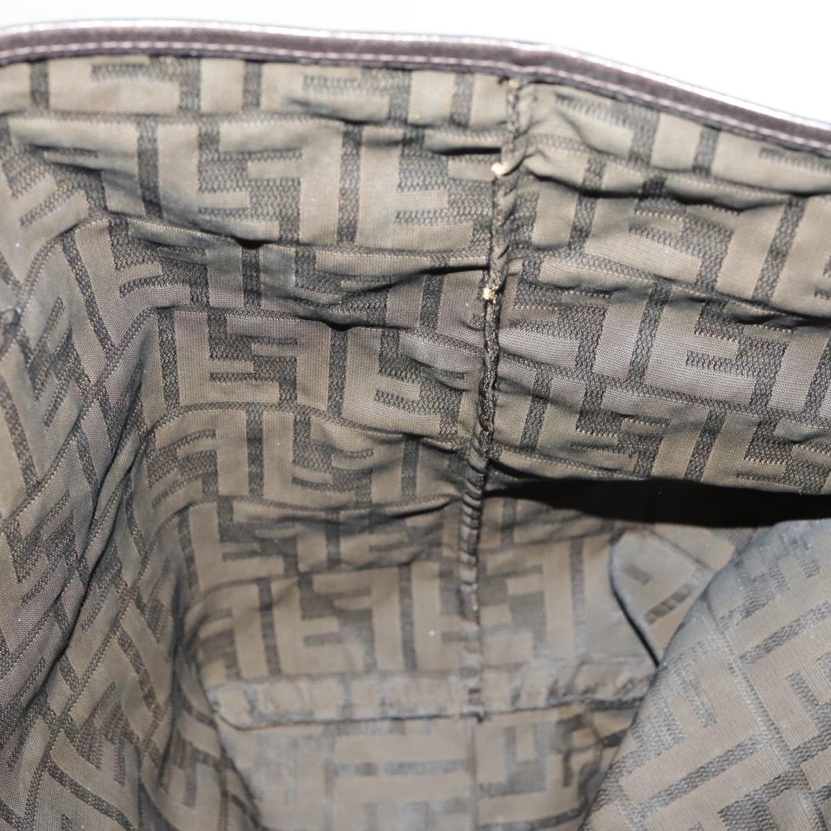 FENDI Zucca Canvas Tote Bag Brown Black ep6212