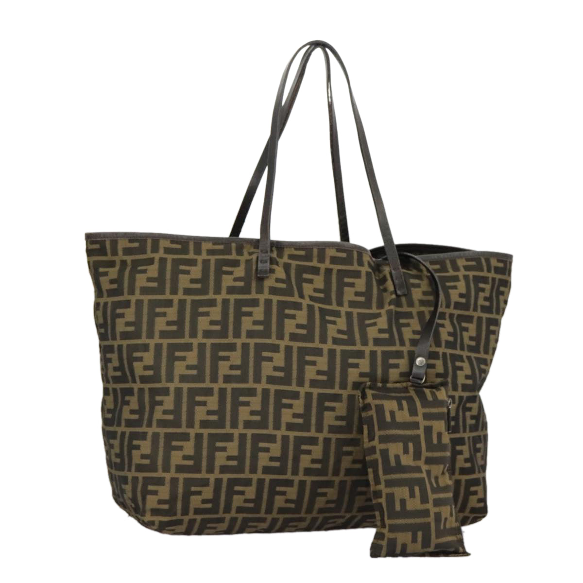 FENDI Zucca Canvas Tote Bag Brown Black ep6212