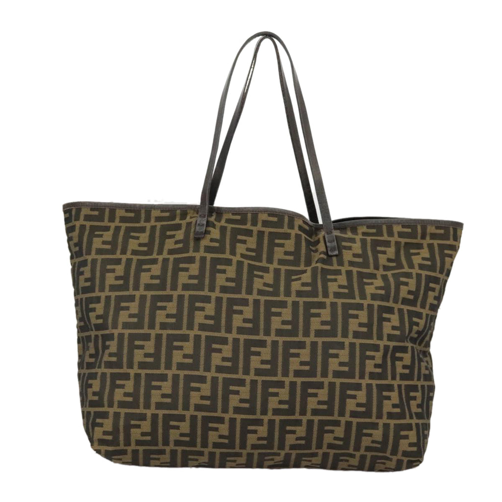 FENDI Zucca Canvas Tote Bag Brown Black ep6212