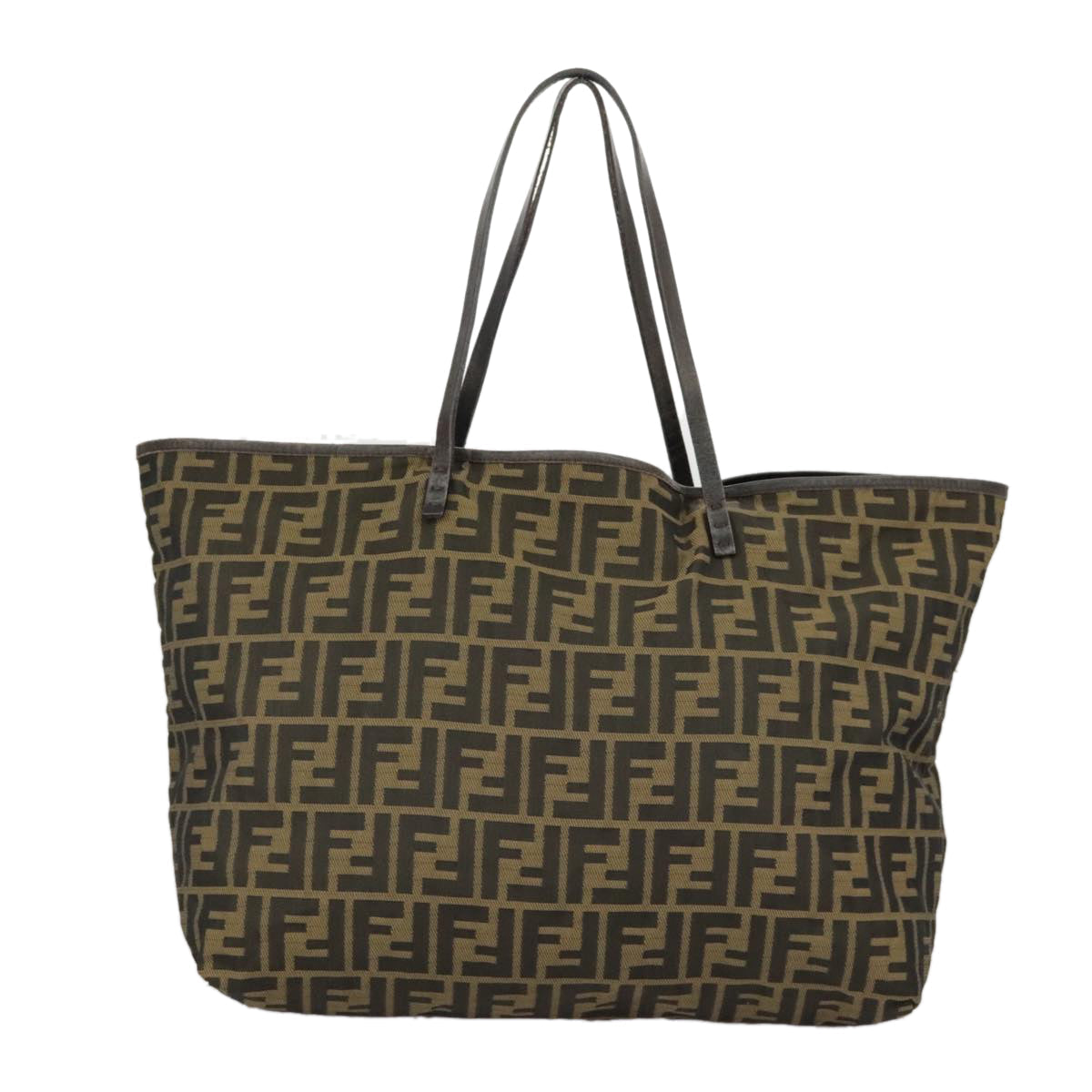 FENDI Zucca Canvas Tote Bag Brown Black ep6212