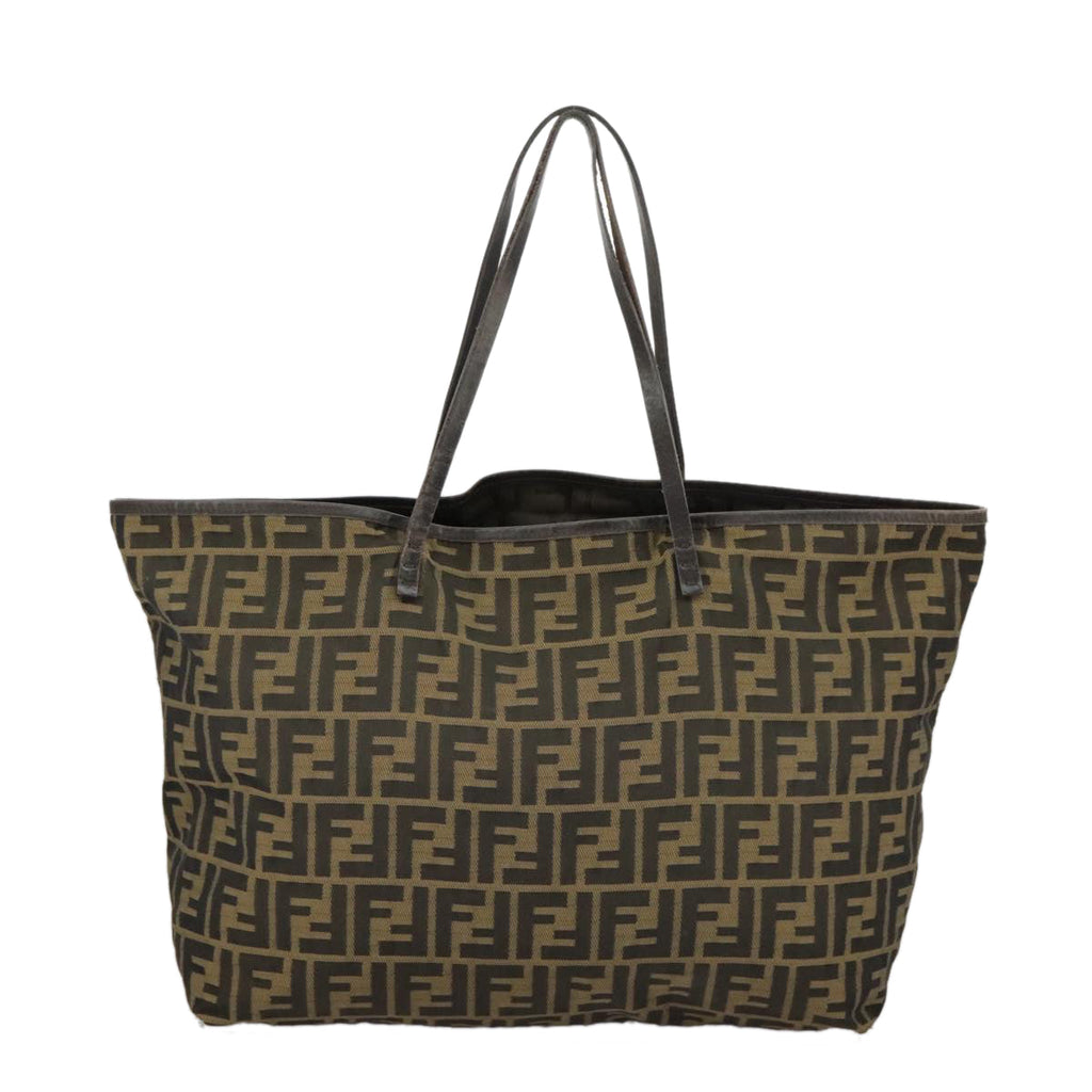 FENDI Zucca Canvas Tote Bag Brown Black ep6212