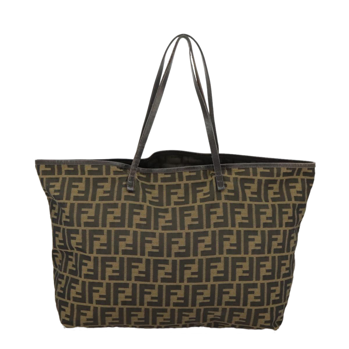 FENDI Zucca Canvas Tote Bag Brown Black ep6212