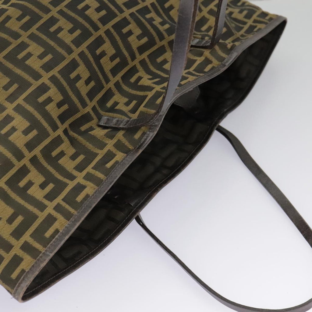 FENDI Zucca Canvas Tote Bag Brown Black ep6212
