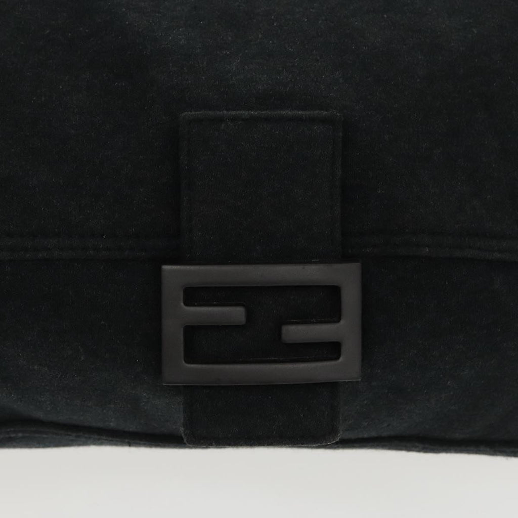 FENDI Mamma Baguette Shoulder Bag Cotton Gray Silver ep6216