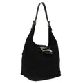 FENDI Mamma Baguette Shoulder Bag Nylon Black Silver ep6221