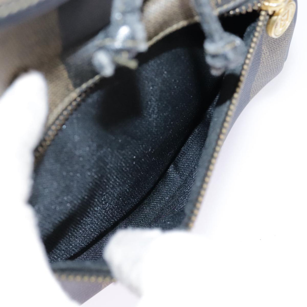FENDI Pecan Canvas Backpack Brown Black gold ep6248