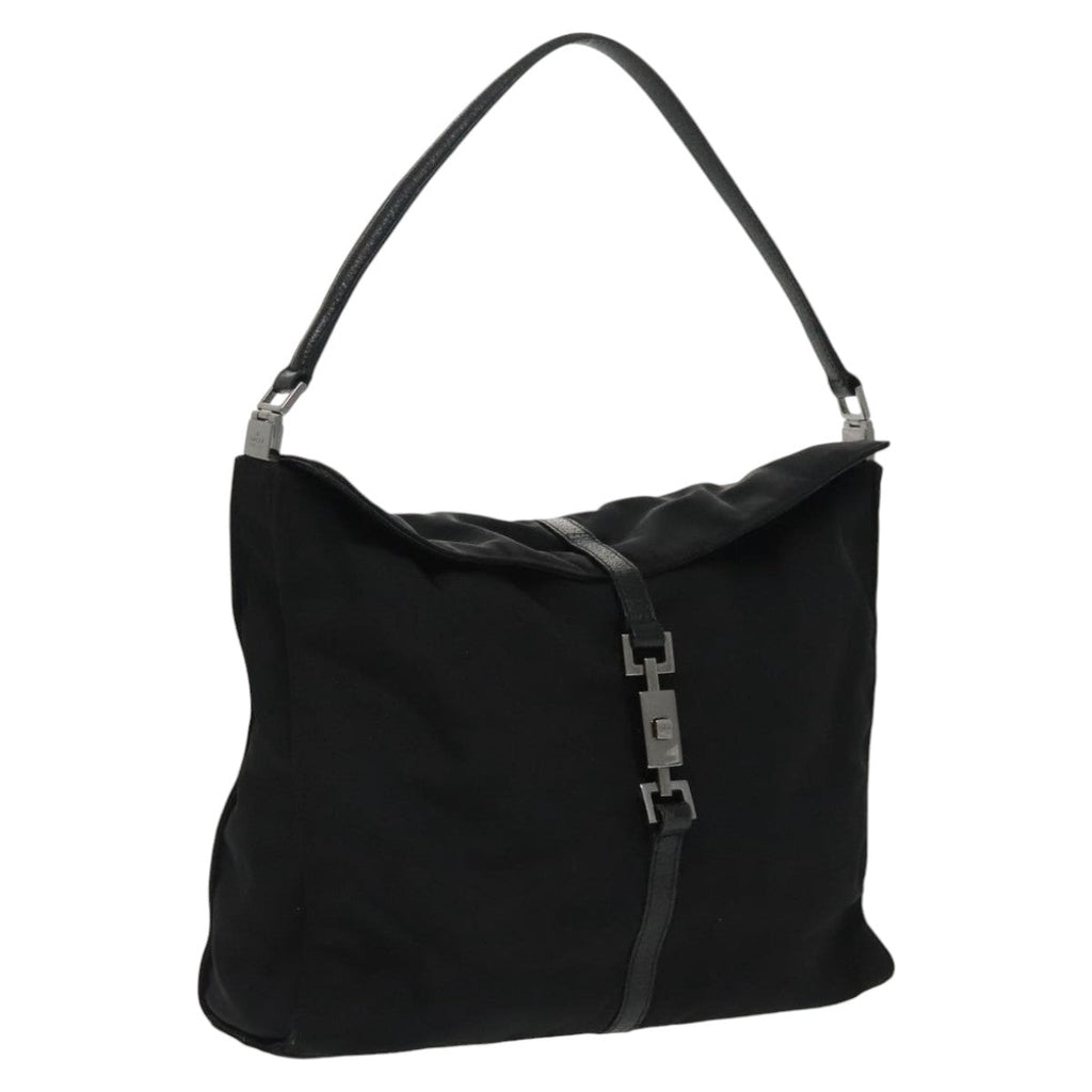GUCCI Jackie Hand Bag Canvas Black Silver 001 3355 ep6257
