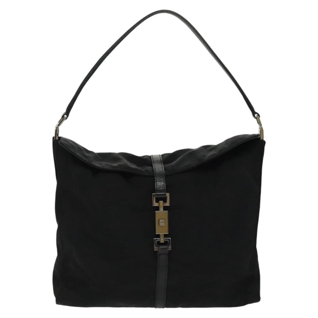 GUCCI Jackie Hand Bag Canvas Black Silver 001 3355 ep6257