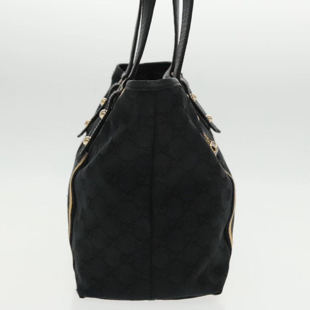 GUCCI GG Canvas Sherry Line Tote Bag Black White 137396 ep6288