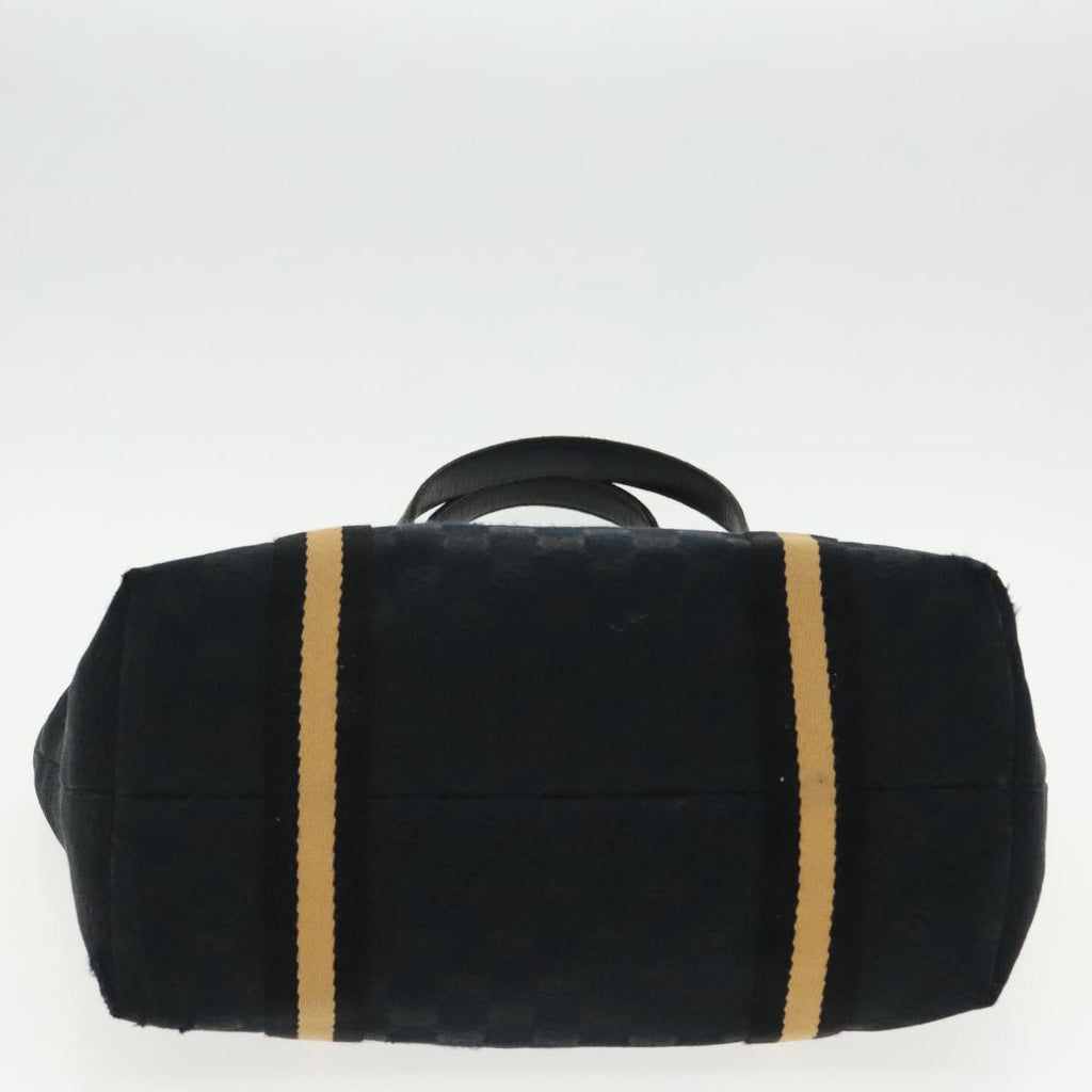 GUCCI GG Canvas Sherry Line Tote Bag Black White 137396 ep6288