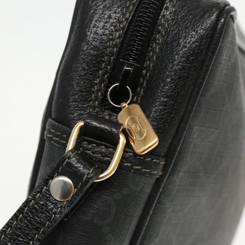 GUCCI GG Supreme Clutch Bag PVC Black Gold 156 01 033 ep6292