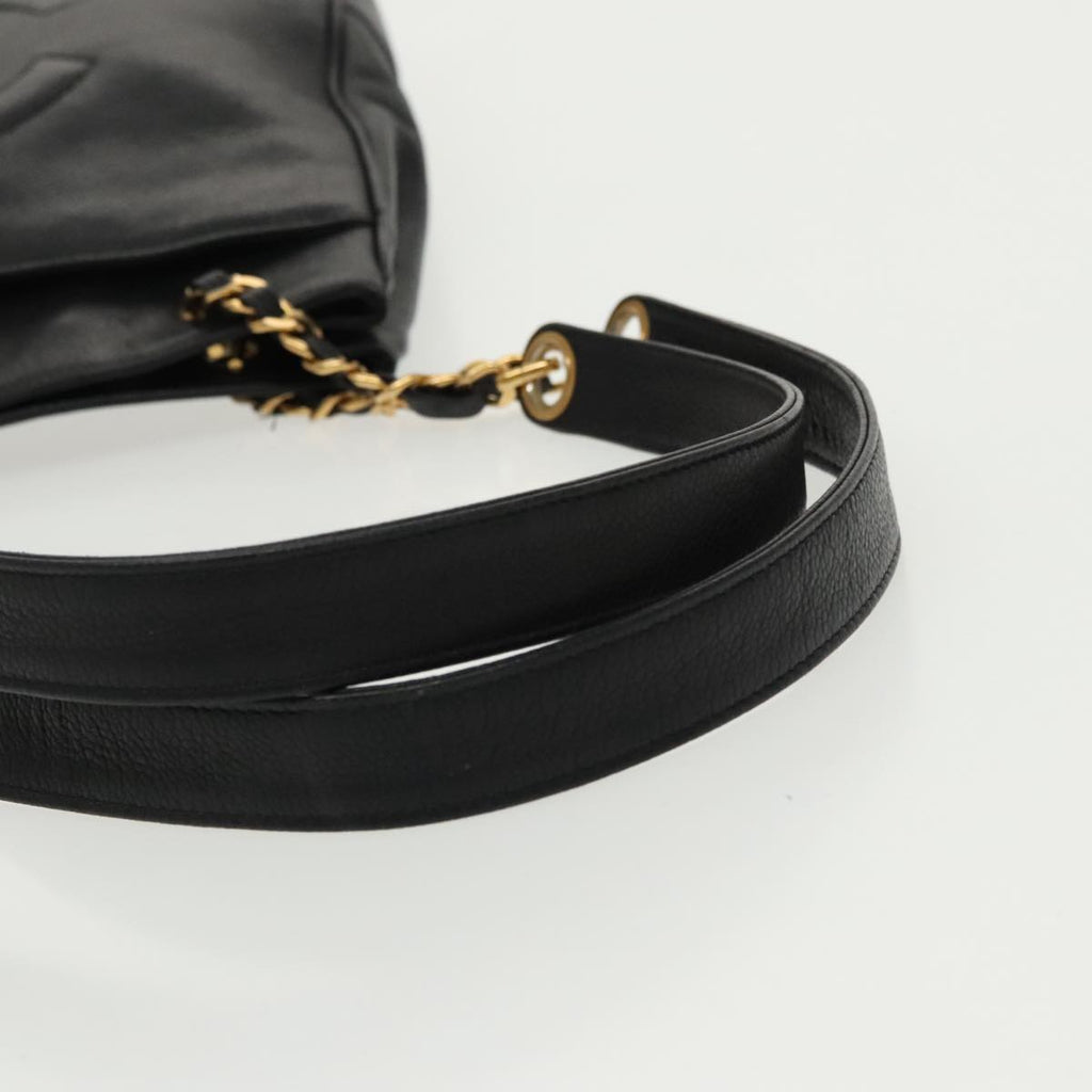 CHANEL COCO Mark Chain Tote Bag Caviar Skin Black Gold CC ep6304