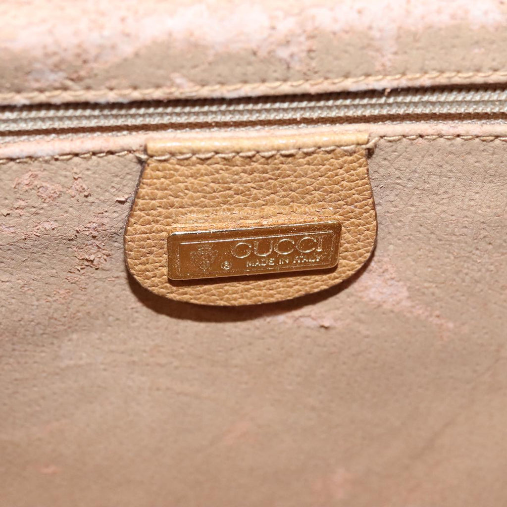 GUCCI Micro GG Supreme Shoulder Bag PVC Beige Gold ep6309