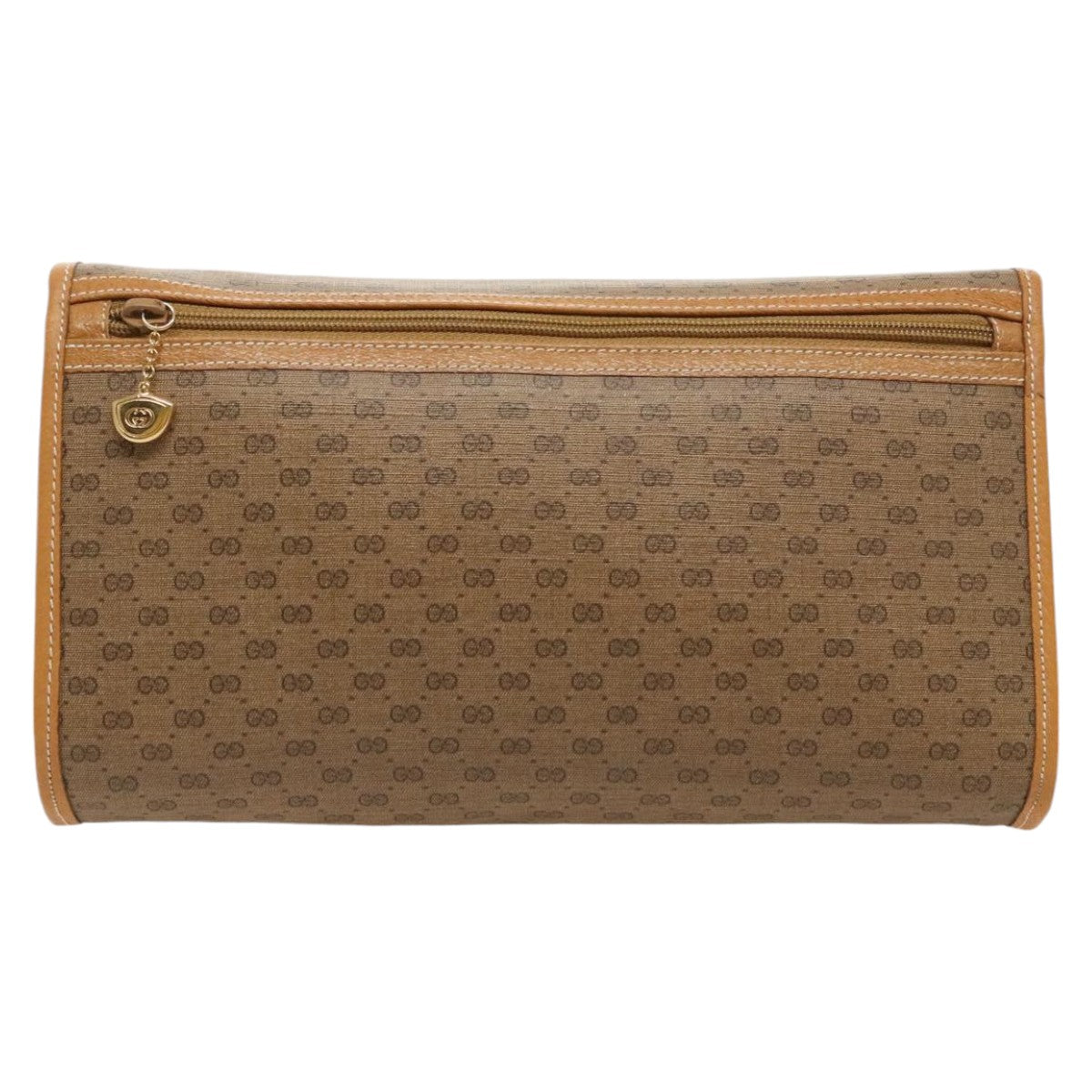 GUCCI Micro GG Supreme Shoulder Bag PVC Beige Gold ep6309