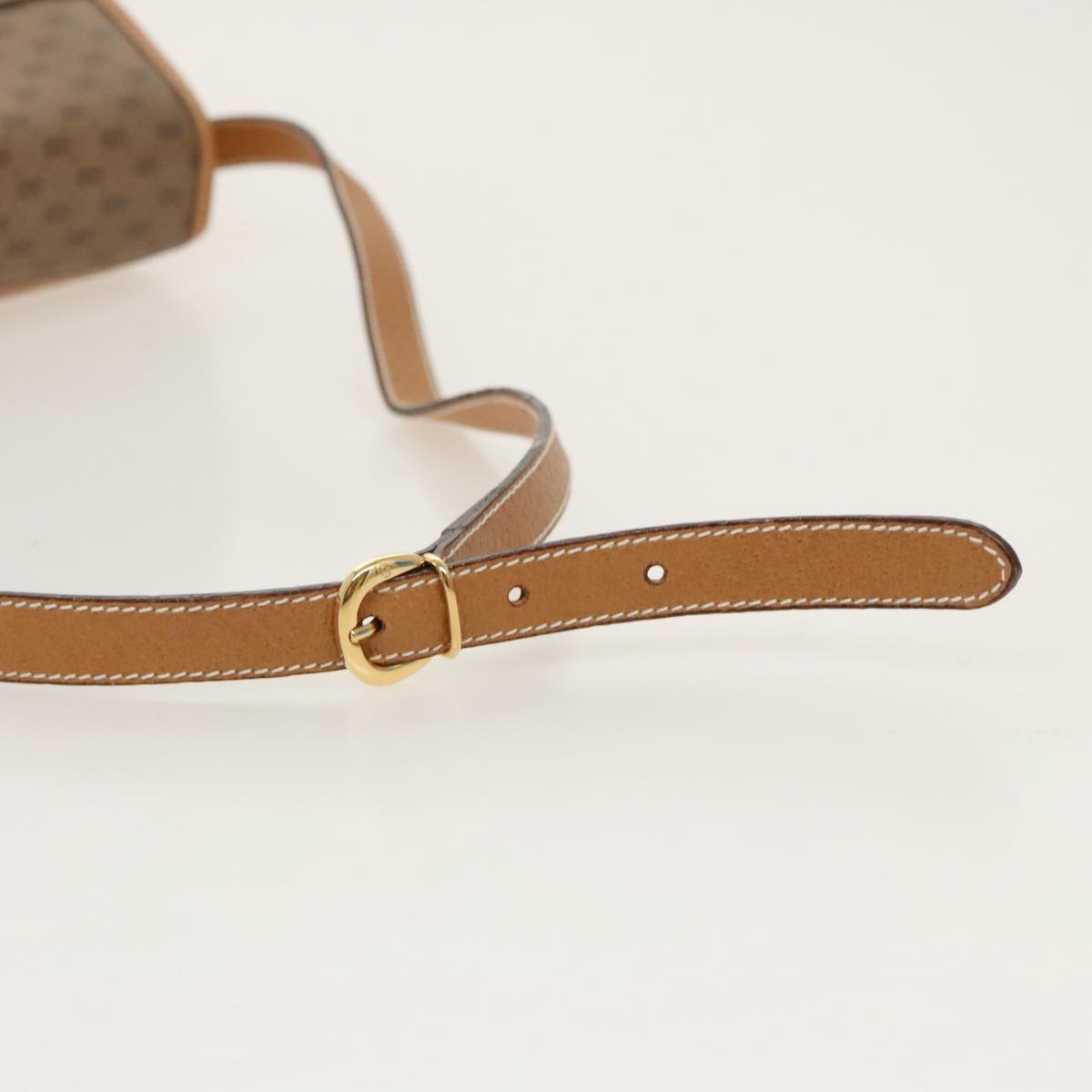 GUCCI Micro GG Supreme Shoulder Bag PVC Beige Gold ep6309