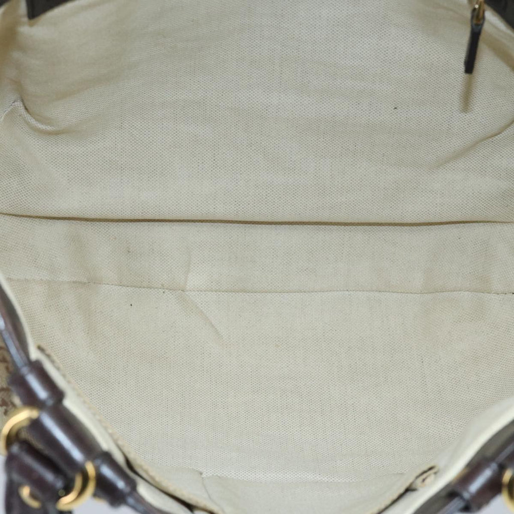 GUCCI GG Canvas Hand Bag Beige Gold 269953 ep6313
