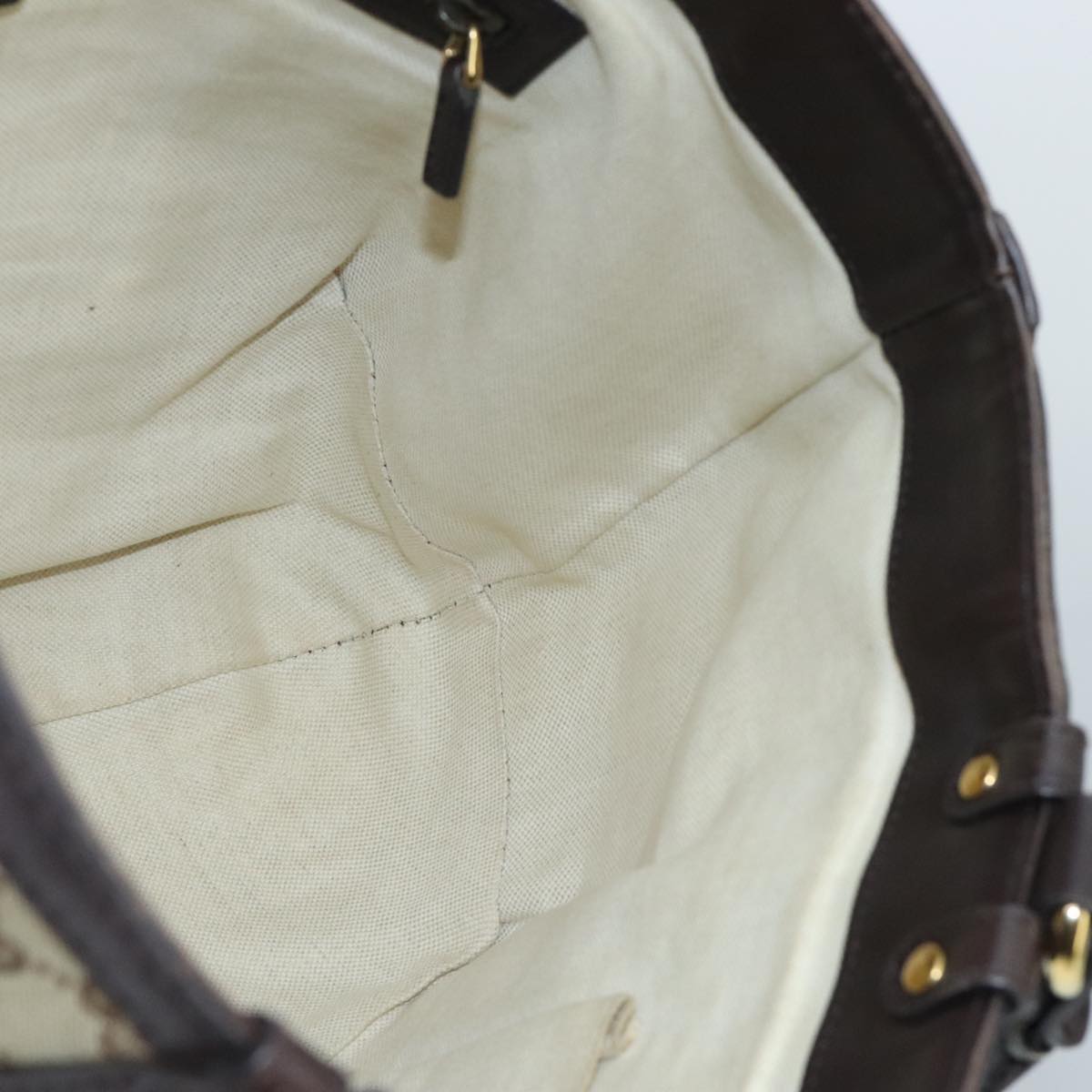 GUCCI GG Canvas Hand Bag Beige Gold 269953 ep6313