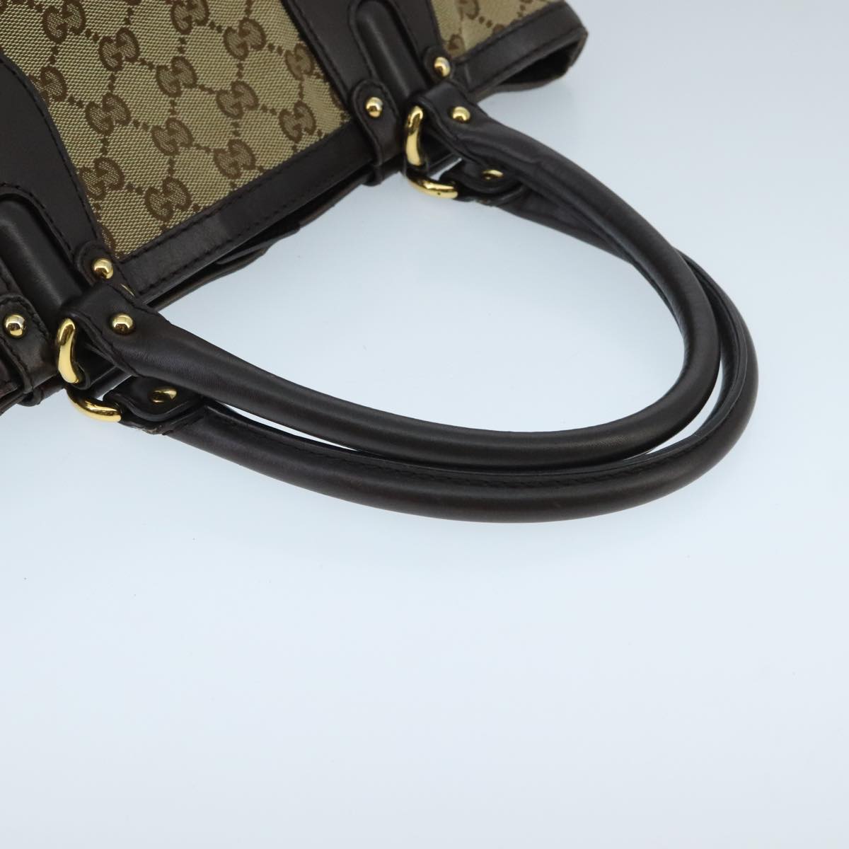 GUCCI GG Canvas Hand Bag Beige Gold 269953 ep6313
