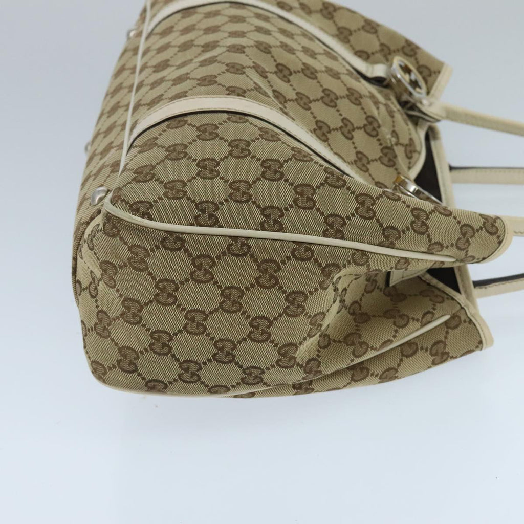 GUCCI GG Canvas GG Twins Tote Bag Beige Gold 232957 ep6314