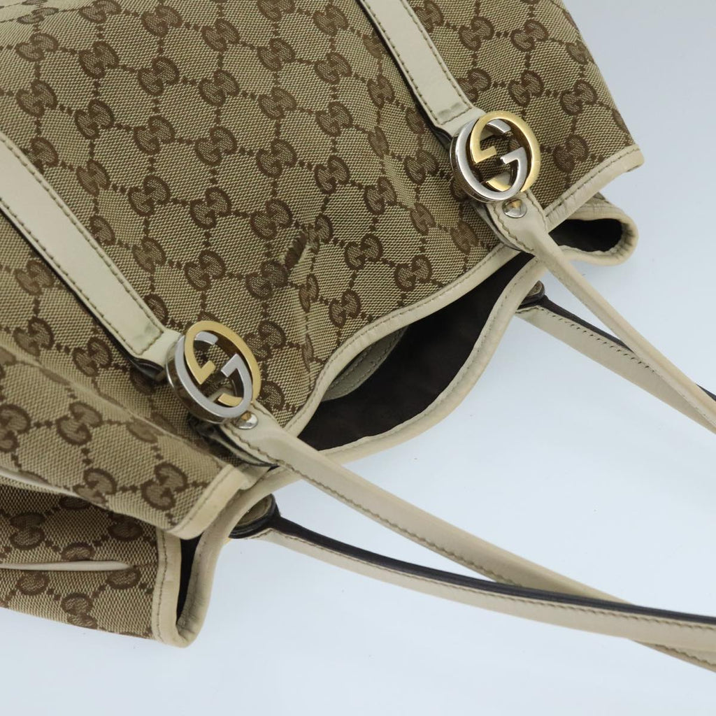 GUCCI GG Canvas GG Twins Tote Bag Beige Gold 232957 ep6314