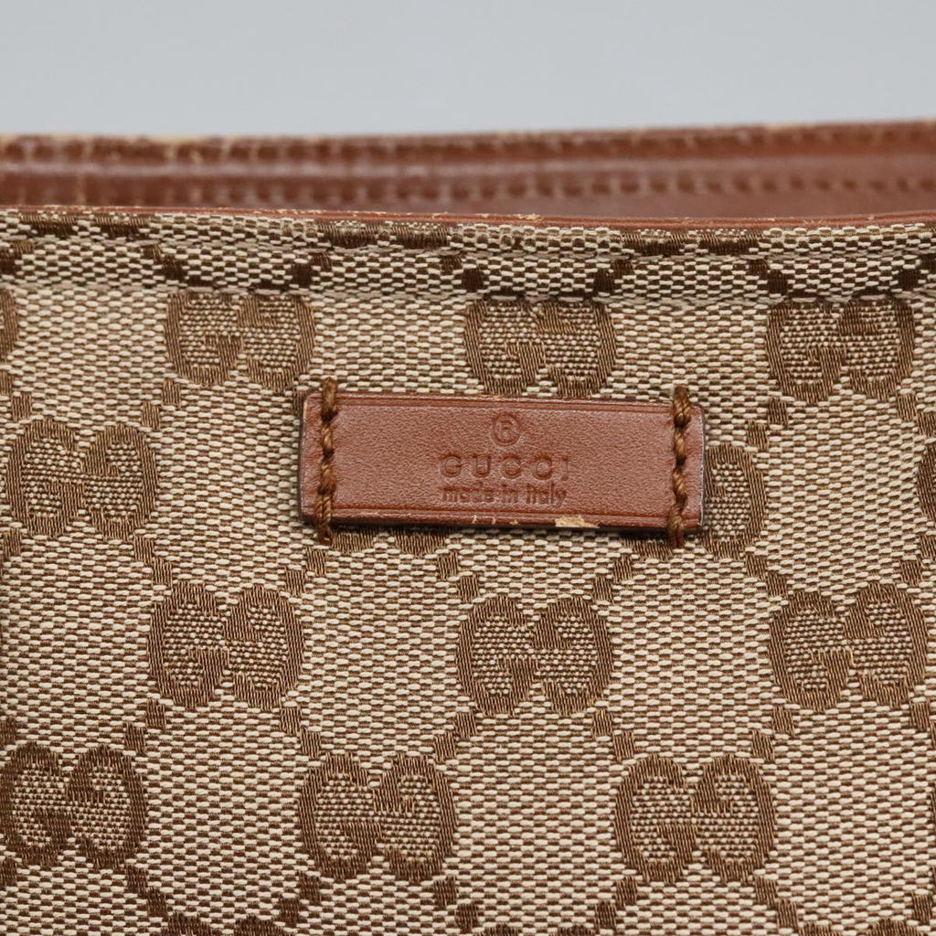 GUCCI GG Canvas Tote Bag Beige Silver 308928 ep6333