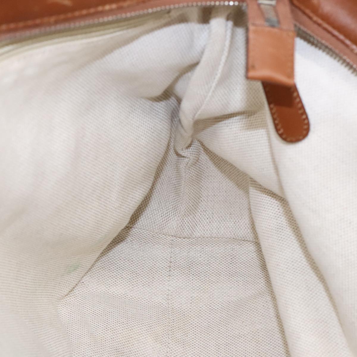 GUCCI GG Canvas Tote Bag Beige Silver 308928 ep6333
