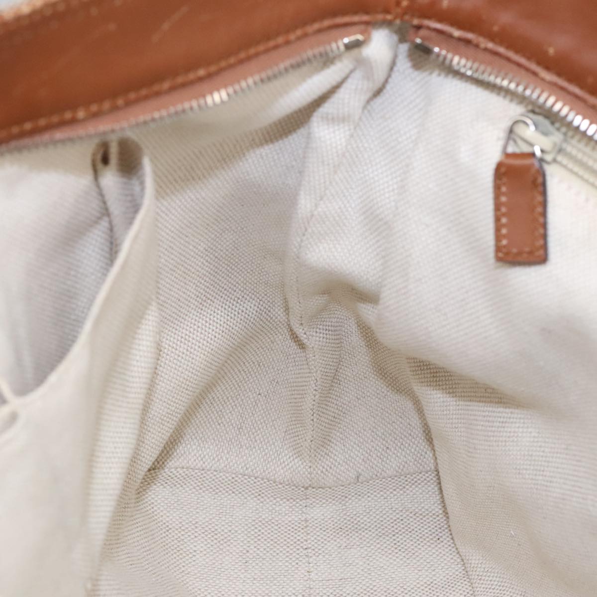 GUCCI GG Canvas Tote Bag Beige Silver 308928 ep6333
