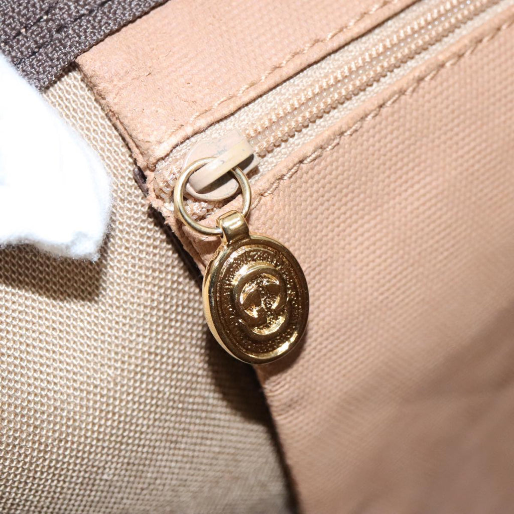 GUCCI GG Supreme Boston Bag PVC Leather Beige Gold ep6350