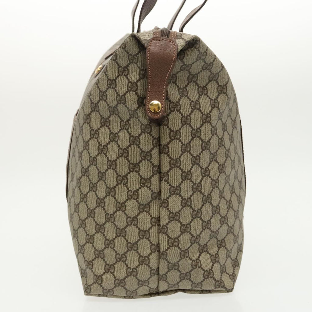 GUCCI GG Supreme Boston Bag PVC Leather Beige Gold ep6350