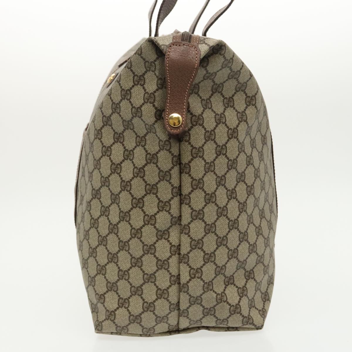 GUCCI GG Supreme Boston Bag PVC Leather Beige Gold ep6350