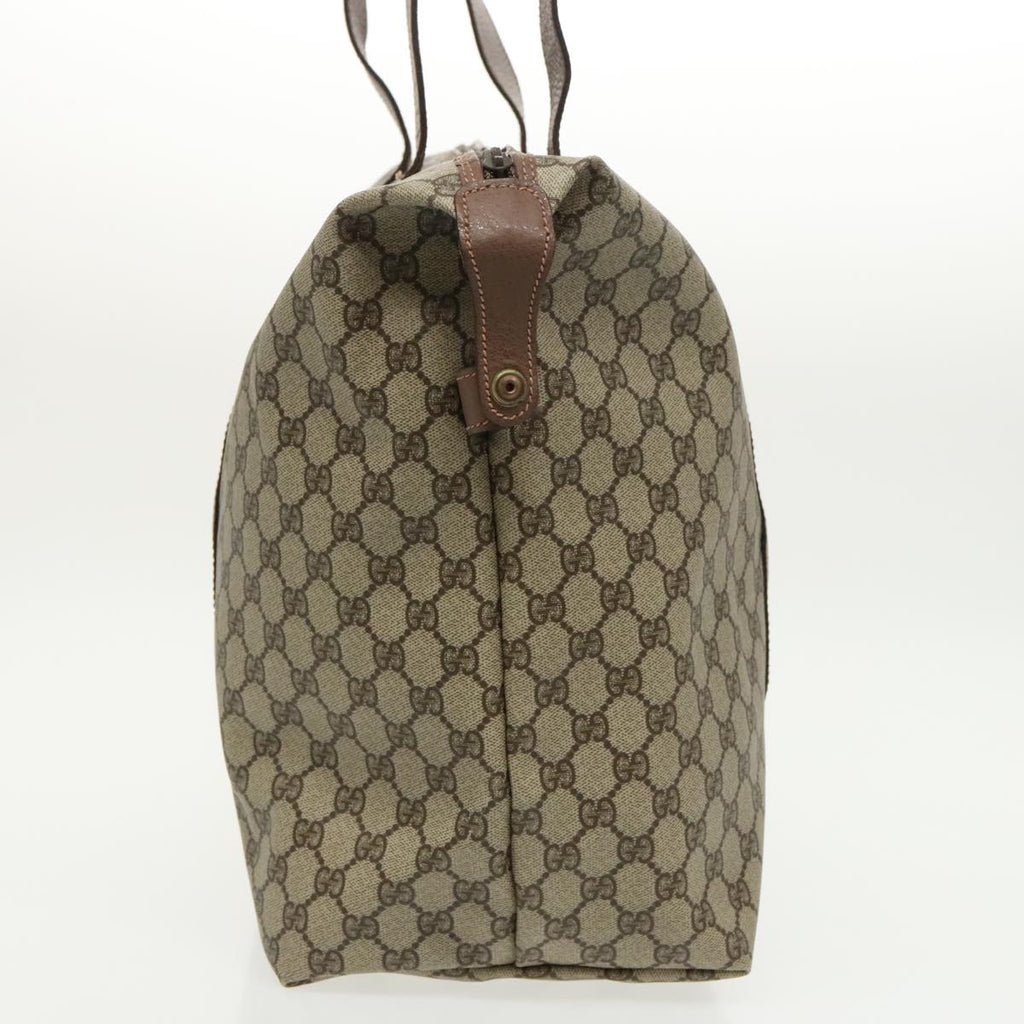 GUCCI GG Supreme Boston Bag PVC Leather Beige Gold ep6350