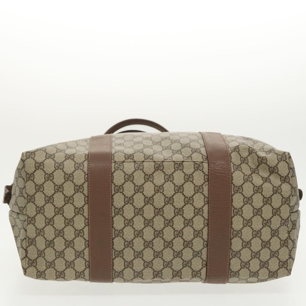 GUCCI GG Supreme Boston Bag PVC Leather Beige Gold ep6350