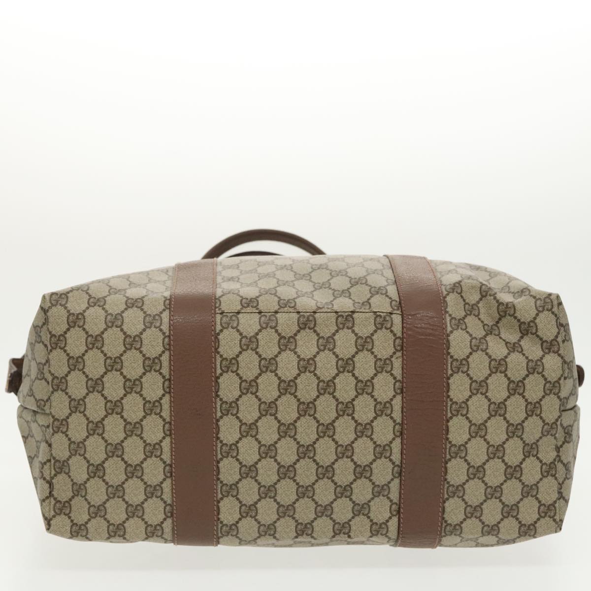 GUCCI GG Supreme Boston Bag PVC Leather Beige Gold ep6350